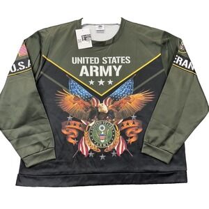 Gearvet United States Army Sweatshirt Mens 3XL Veteran Eagle Patriotic Pullover